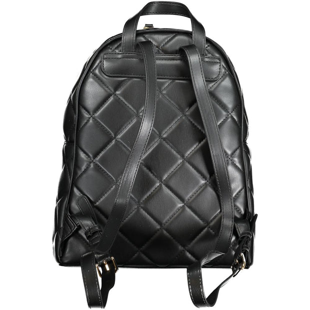 Black Polyethylene Backpack Valentino Bags