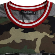 Multicolor Camouflage Cotton Crew Neck Men T-shirt Dolce & Gabbana