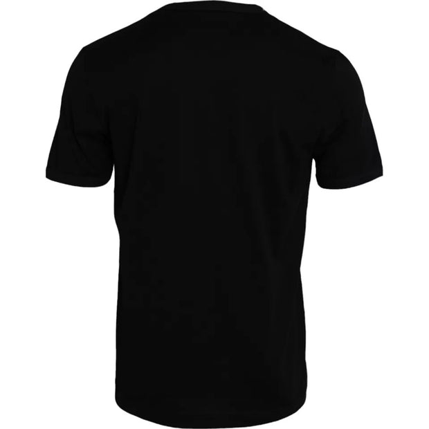 Black Cotton Round Neck Short Sleeves Men T-shirt Dolce & Gabbana