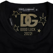 Black Cotton Round Neck Short Sleeves Men T-shirt Dolce & Gabbana