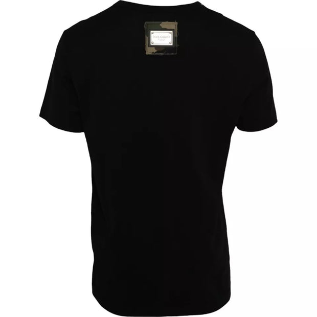 Black Camouflage Cotton Short Sleeve T-shirt Dolce & Gabbana