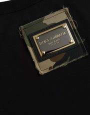 Black Camouflage Cotton Short Sleeve T-shirt Dolce & Gabbana