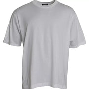 White Cotton Round Neck Short Sleeve T-shirt Dolce & Gabbana