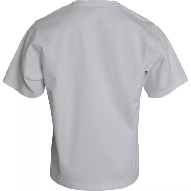 White Cotton Round Neck Short Sleeve T-shirt Dolce & Gabbana