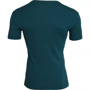 Blue Green Cotton Round Neck Short Sleeves T-shirt Dolce & Gabbana