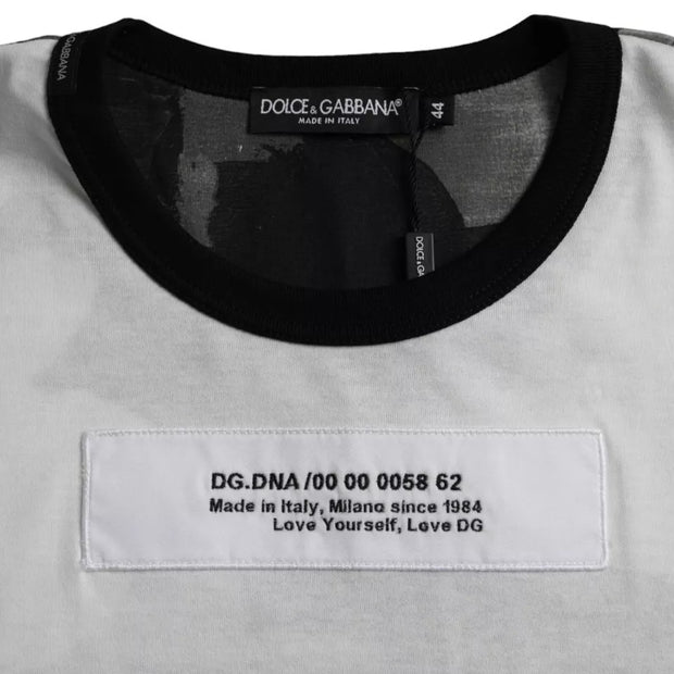 Black White Camouflage Round Neck T-shirt Dolce & Gabbana