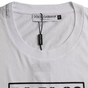 White Logo Round Neck Short Sleeves T-shirt Dolce & Gabbana