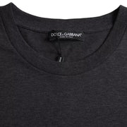 Black Cotton Crew Neck Short Sleeves T-shirt Dolce & Gabbana