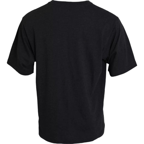 Black Cotton Crew Neck Short Sleeves T-shirt Dolce & Gabbana