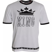 White Crown King Cotton Crew Neck Men T-shirt Dolce & Gabbana