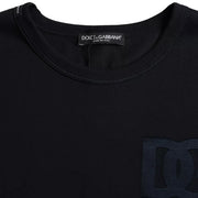 Black Logo Round Neck Short Sleeves T-shirt Dolce & Gabbana