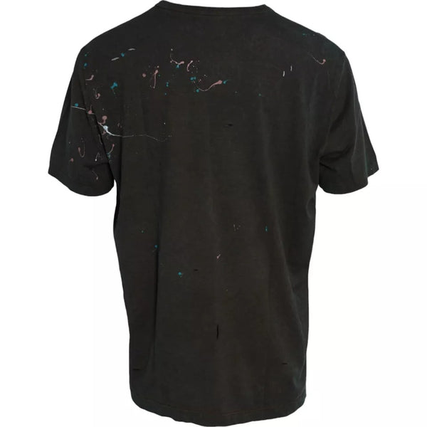 Gray Color Splash Cotton Crew Neck T-shirt Dolce & Gabbana