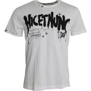 White Graphic Print Cotton Crew Neck T-shirt Dolce & Gabbana