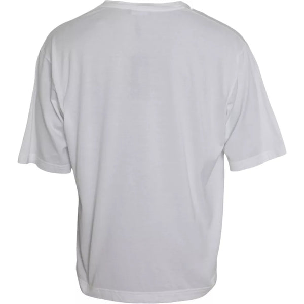 White Cotton Round Neck Short Sleeve T-shirt Dolce & Gabbana