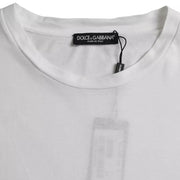 White Cotton Round Neck Short Sleeve T-shirt Dolce & Gabbana