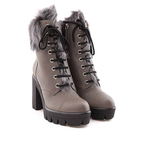 Gray Eco Leather Boot Giuseppe Zanotti