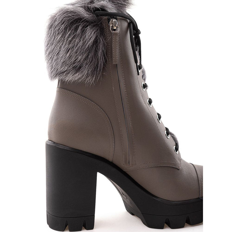 Gray Eco Leather Boot Giuseppe Zanotti