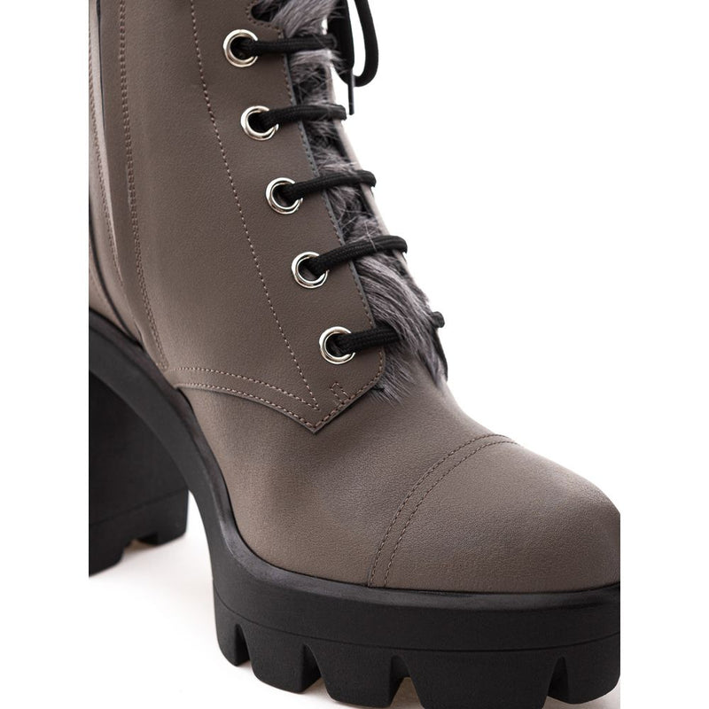 Gray Eco Leather Boot Giuseppe Zanotti