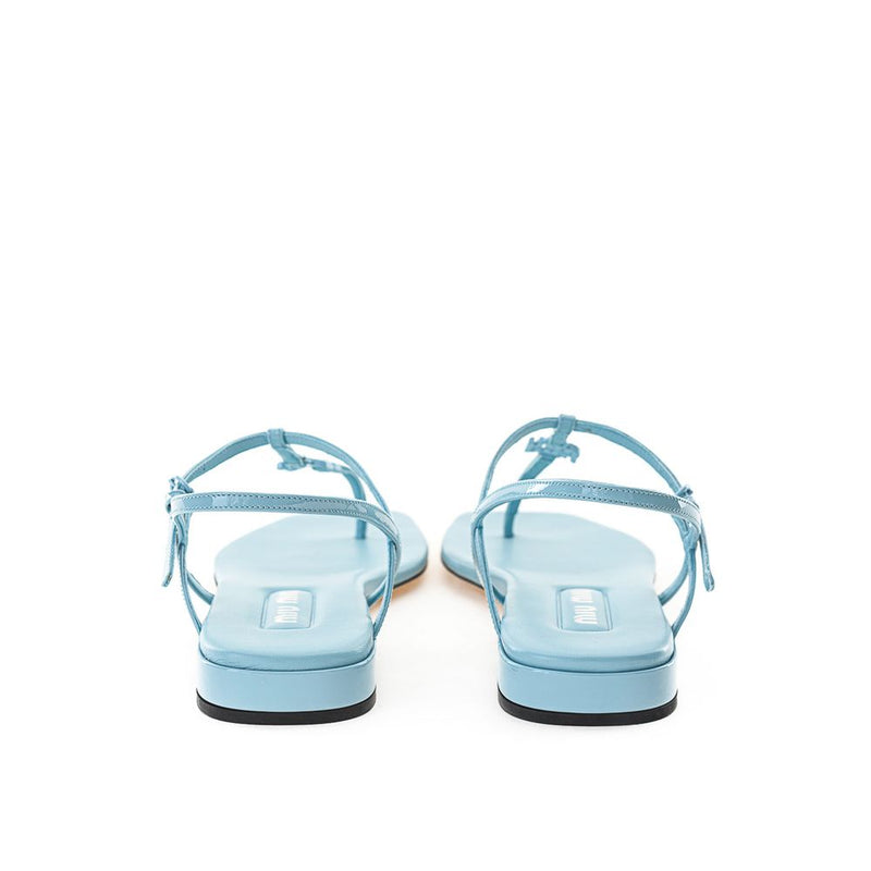 Light Blue Vernice Sandal Miu Miu