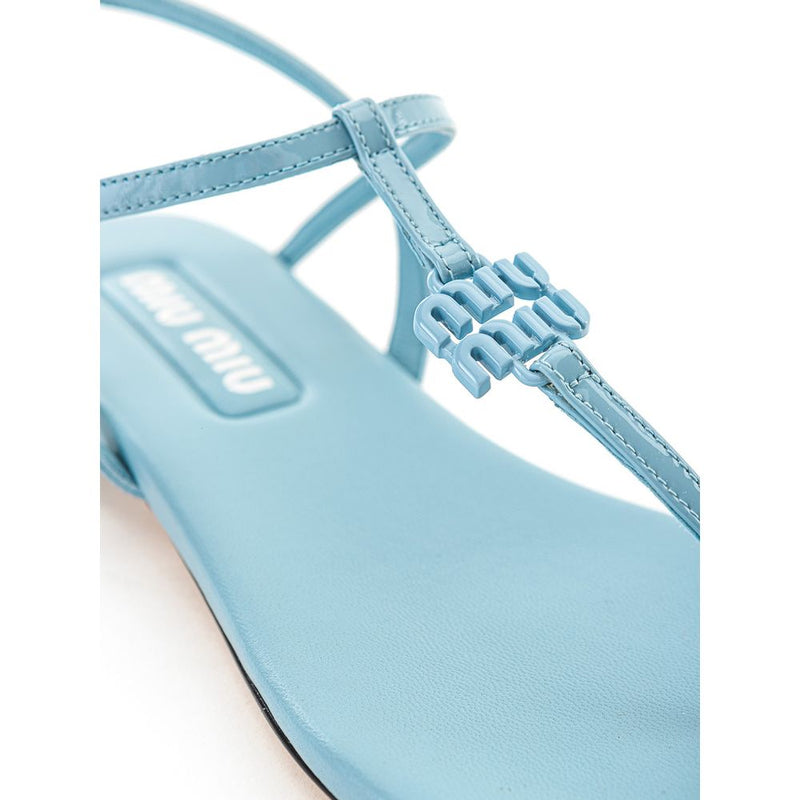 Light Blue Vernice Sandal Miu Miu