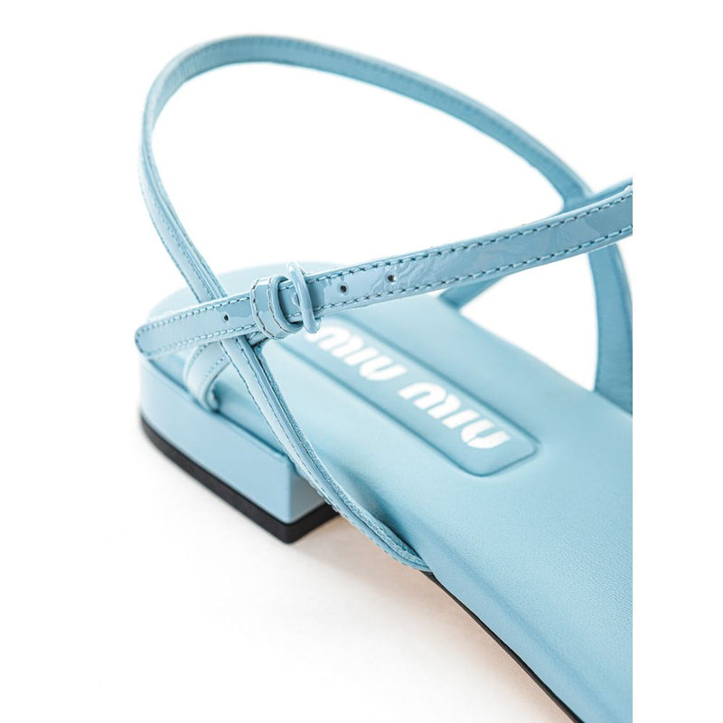 Light Blue Vernice Sandal Miu Miu