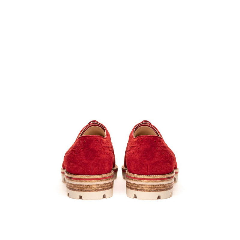 Red Suede Flat Shoe Christian Louboutin