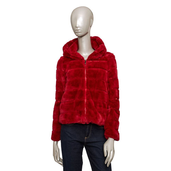 Red Polyester Women Jacket Baldinini Trend