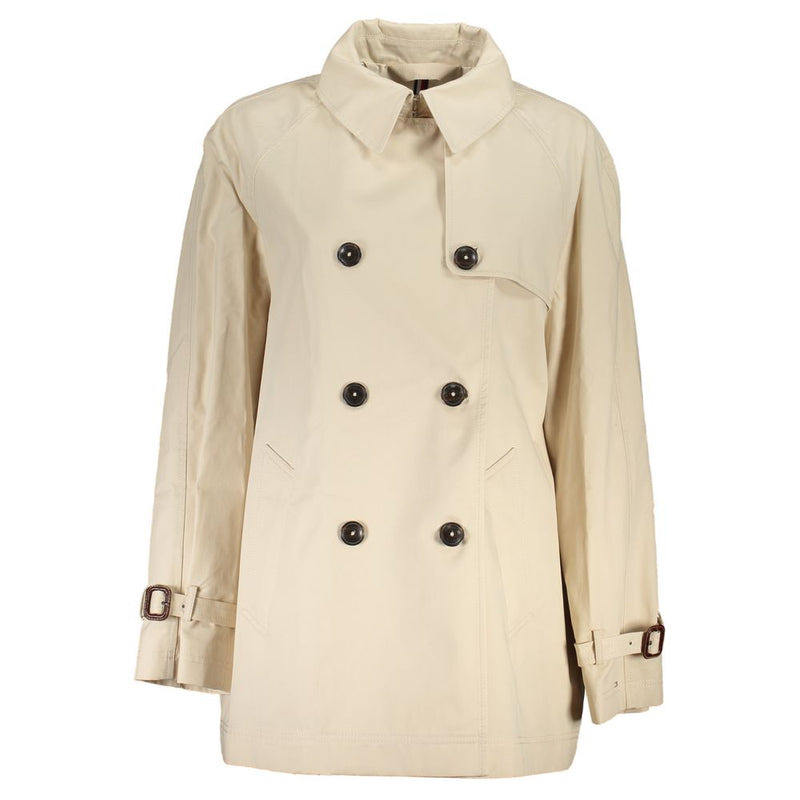 Beige Cotton Jackets & Coat Tommy Hilfiger