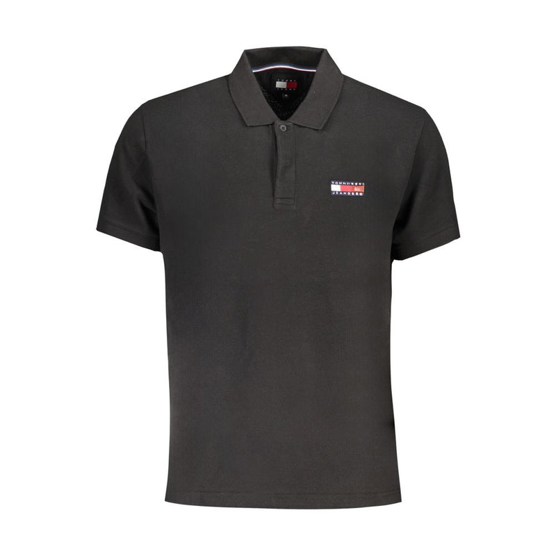 Black Cotton Polo Shirt Tommy Hilfiger