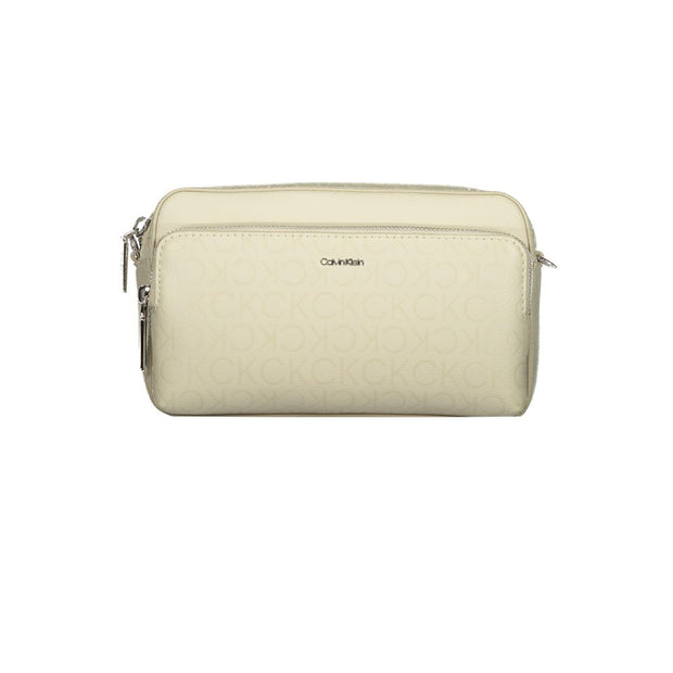 Beige Polyester Handbag Calvin Klein