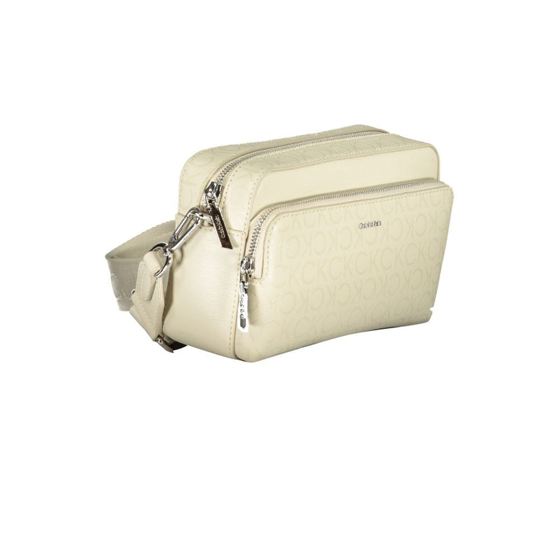 Beige Polyester Handbag Calvin Klein