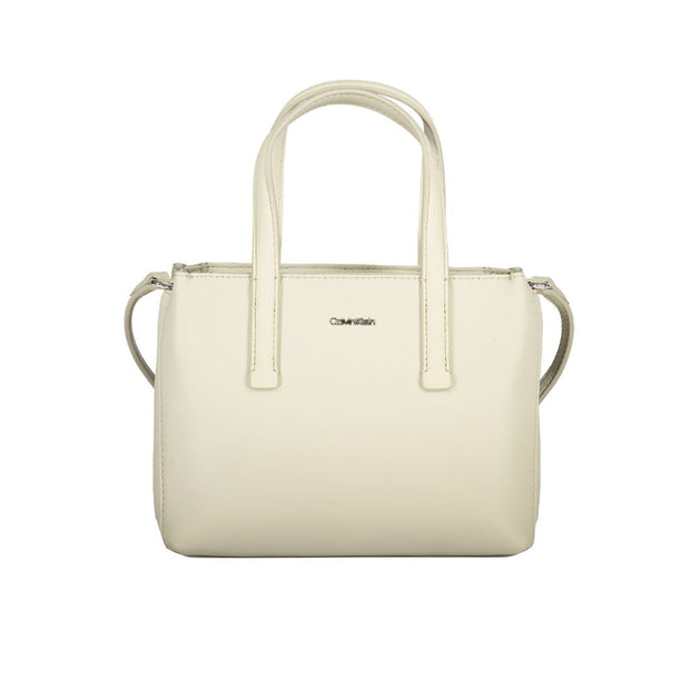 Beige Polyester Handbag Calvin Klein