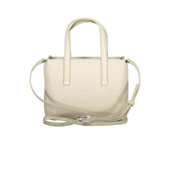 Beige Polyester Handbag Calvin Klein