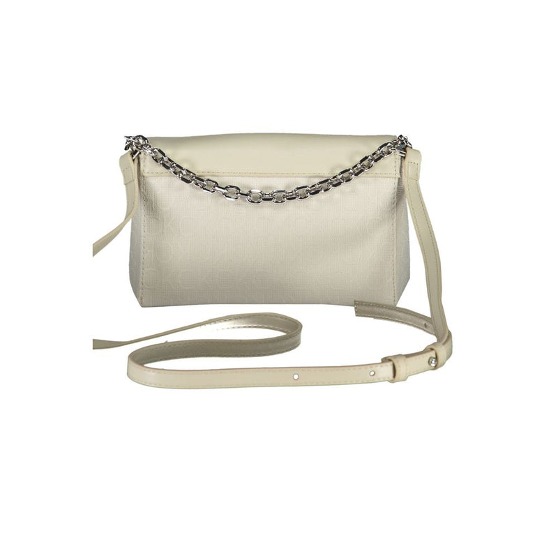 Beige Polyester Handbag Calvin Klein