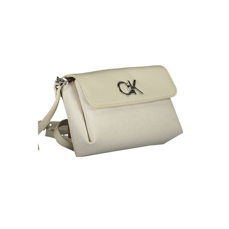 Beige Polyester Handbag Calvin Klein