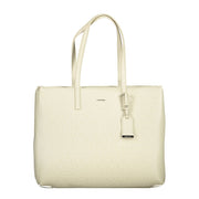 Beige Polyester Handbag Calvin Klein