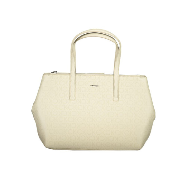 Beige Polyester Handbag Calvin Klein