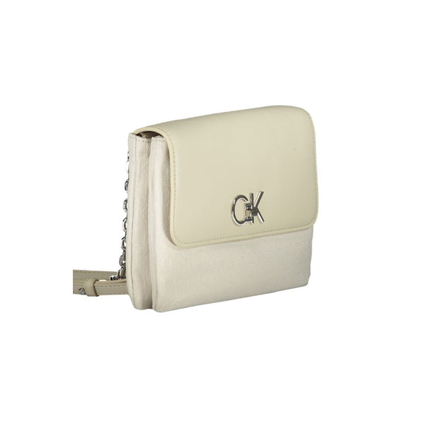 Beige Polyester Handbag Calvin Klein