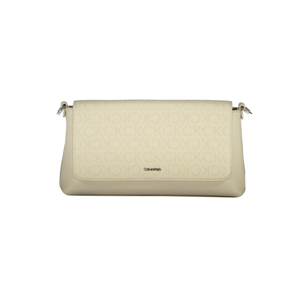 Beige Polyester Handbag Calvin Klein