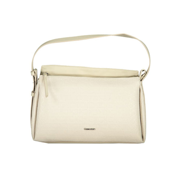 Beige Polyester Handbag Calvin Klein