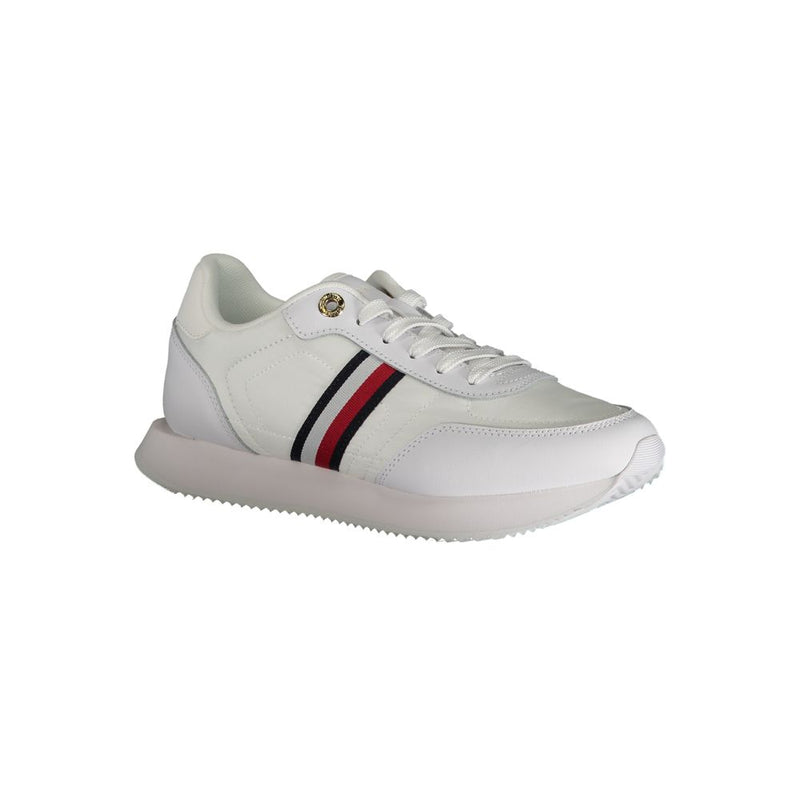 White Polyester Sneaker Tommy Hilfiger