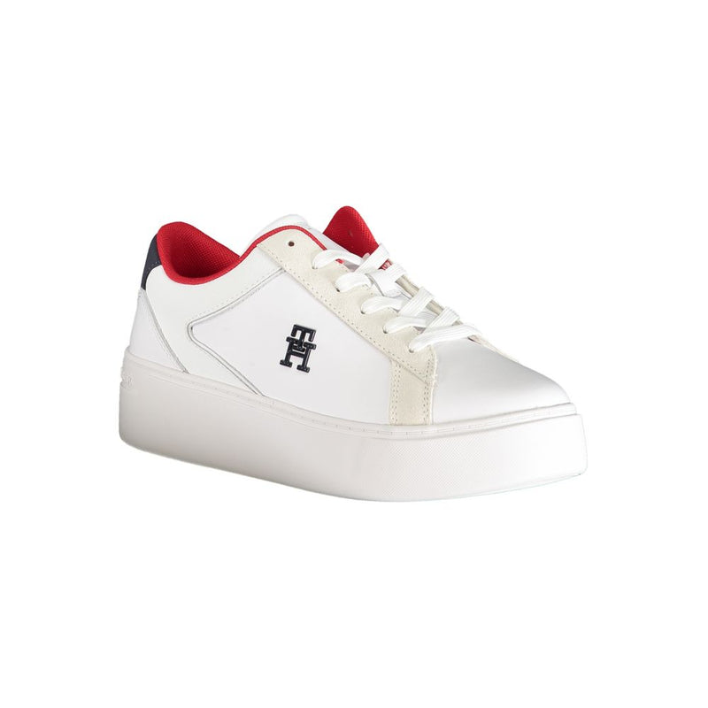 White Polyester Sneaker Tommy Hilfiger