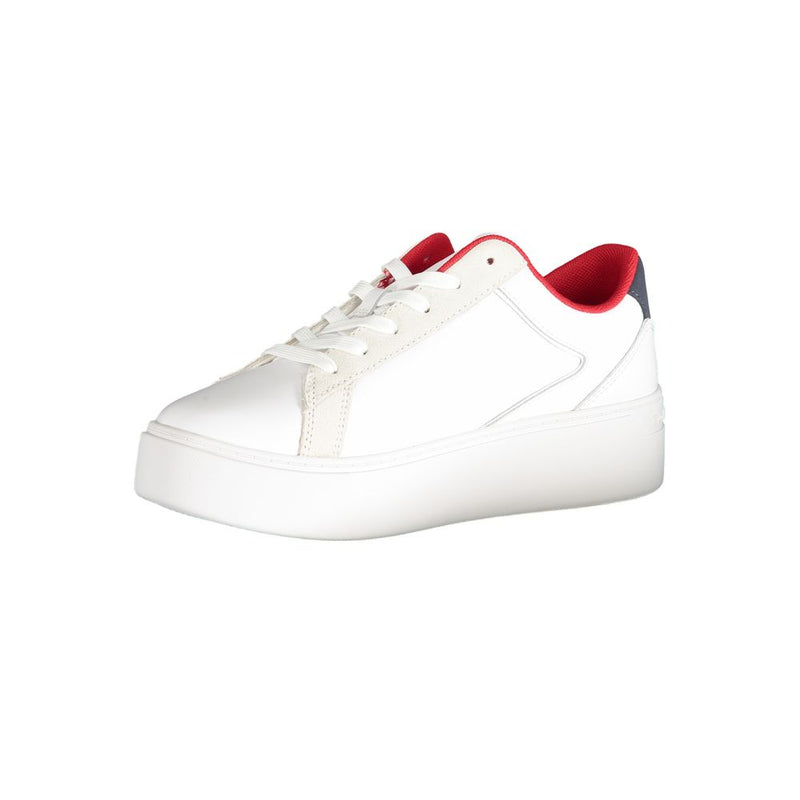 White Polyester Sneaker Tommy Hilfiger