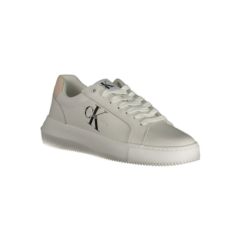 White Polyester Sneaker Calvin Klein