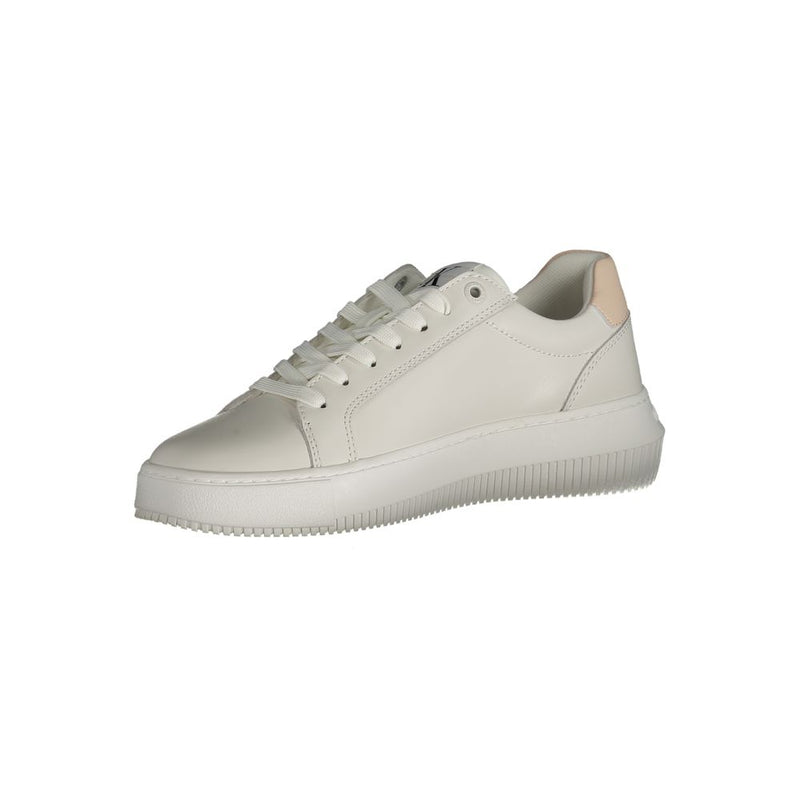 White Polyester Sneaker Calvin Klein