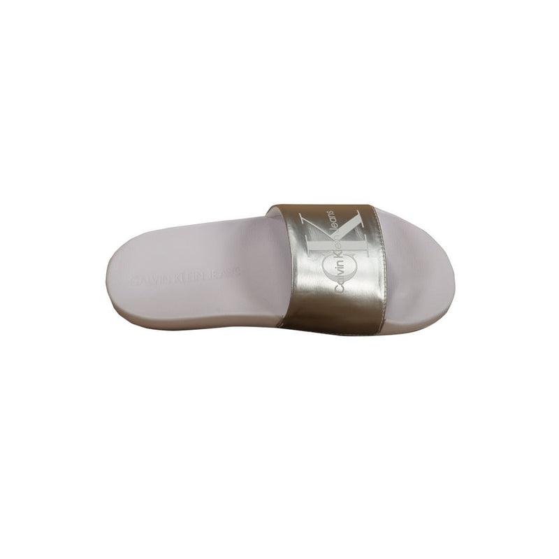 Silver Polyester Sandal Calvin Klein