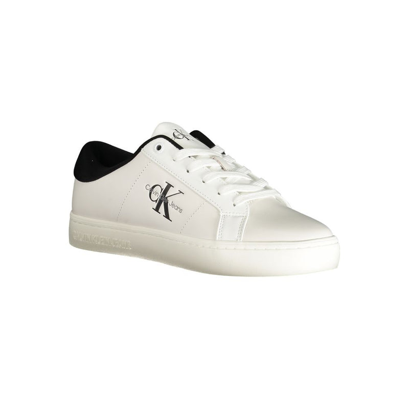 White Polyester Sneaker Calvin Klein