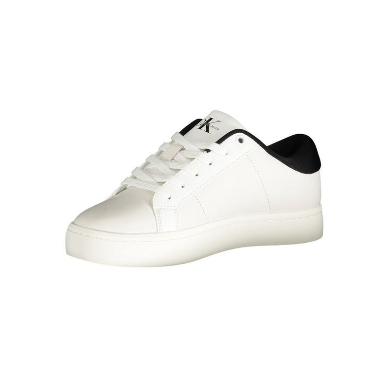 White Polyester Sneaker Calvin Klein