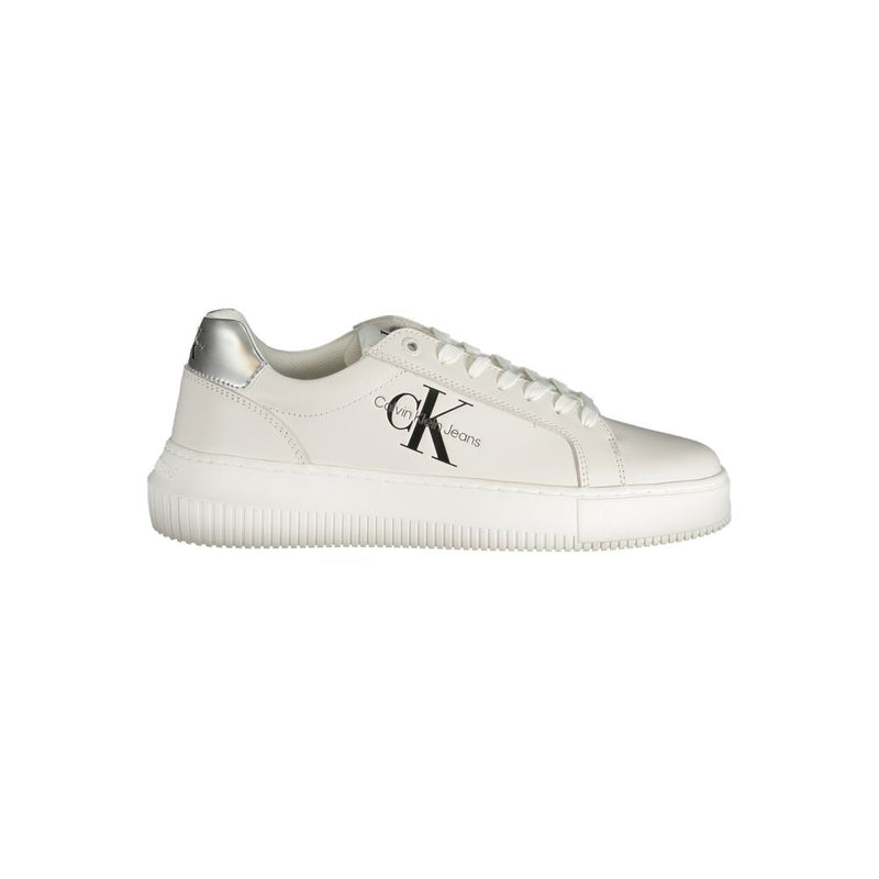 White Polyester Sneaker Calvin Klein