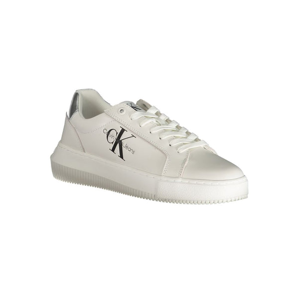 White Polyester Sneaker Calvin Klein